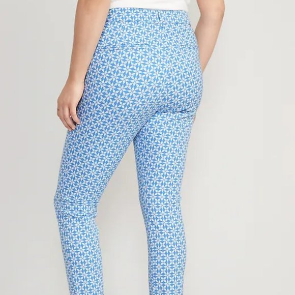 High Waisted Pixie Skinny Ankle Pants Blue Tile - Picture 3 of 9